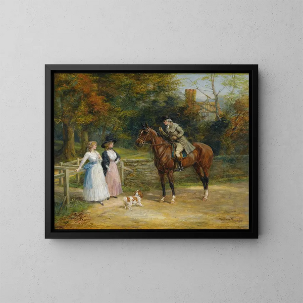 Un incontro affascinante - Heywood Hardy — quadro incorniciato alla parete