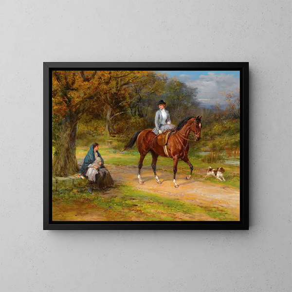 Povertà e privilegio - Heywood Hardy — quadro incorniciato alla parete