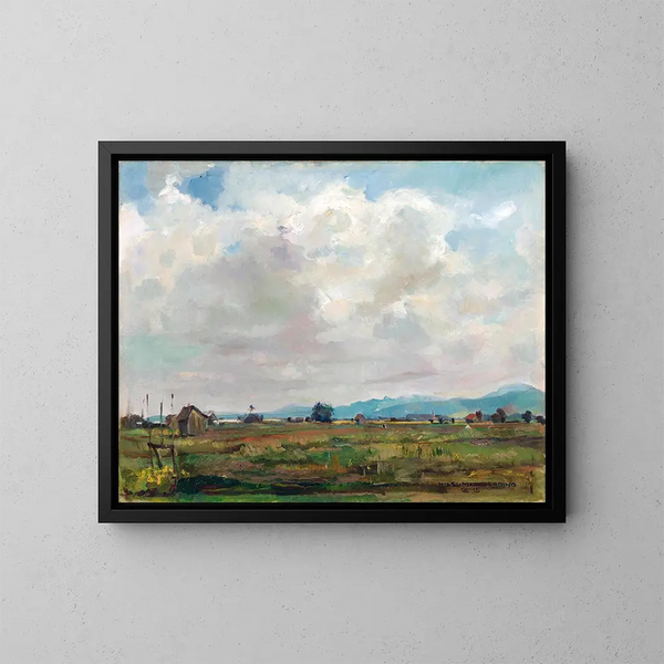 Atmosfera di schiuma sul Chiemsee vicino a Bersee - Hiasl Maier-Erding — quadro incorniciato alla parete