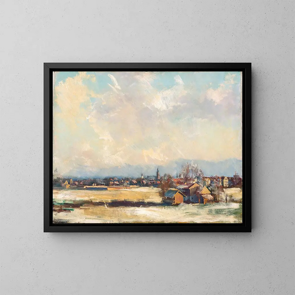 Rosenheim in inverno - Hiasl Maier-Erding — quadro incorniciato alla parete
