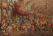 L'Imperatore nella Halle aux Draps di Sukiennice tra la gente di Cracovia - Hipolit Lipiński — vista dell’opera