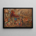 L'Imperatore nella Halle aux Draps di Sukiennice tra la gente di Cracovia - Hipolit Lipiński — quadro incorniciato alla parete