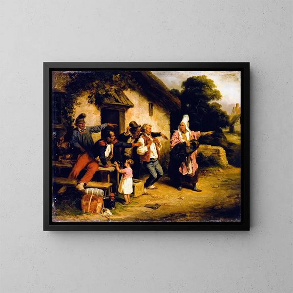L'ivrogne - Hippolyte Bellangé — quadro incorniciato alla parete