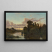 Paesaggio fluviale al crepuscolo - Hippolyte Camille Delpy — quadro incorniciato alla parete