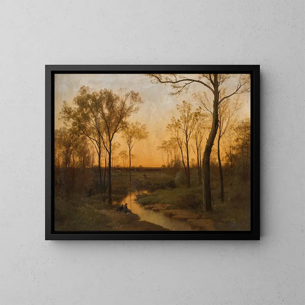 Tramonto - Hippolyte Camille Delpy — quadro incorniciato alla parete