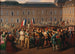 I poligrafici portando il crocifisso salvato dalla cappella delle Tuileries durante le rivolte del 24 febbraio 1848 - Hippolyte Lecomte — vista dell’opera