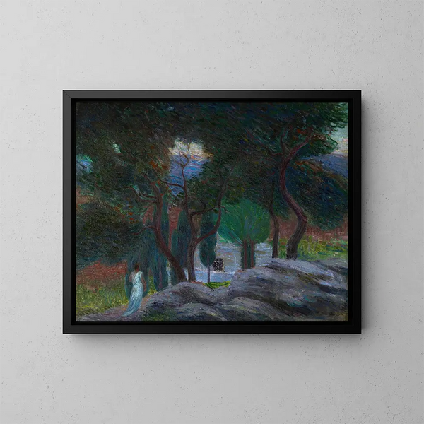Una serata di primavera della vita verso 1890 - Hippolyte Petitjean — quadro incorniciato alla parete