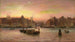 Parti di Nyhavn visto dalla piazza commerciale groenlandese dopo il tramonto - Holger Lübbers — vista dell’opera