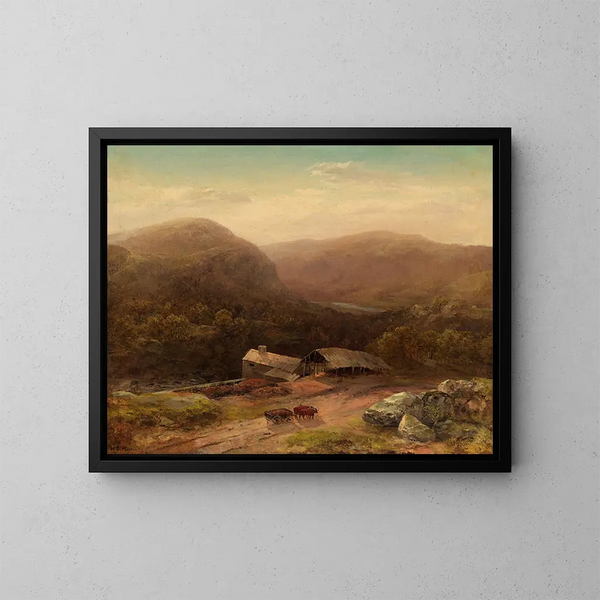 Nella valle dell'Housatonic - Homer Dodge Martin — quadro incorniciato alla parete