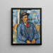 Riproduzione del dipinto Uomo in camicia blu - Paul Cézanne