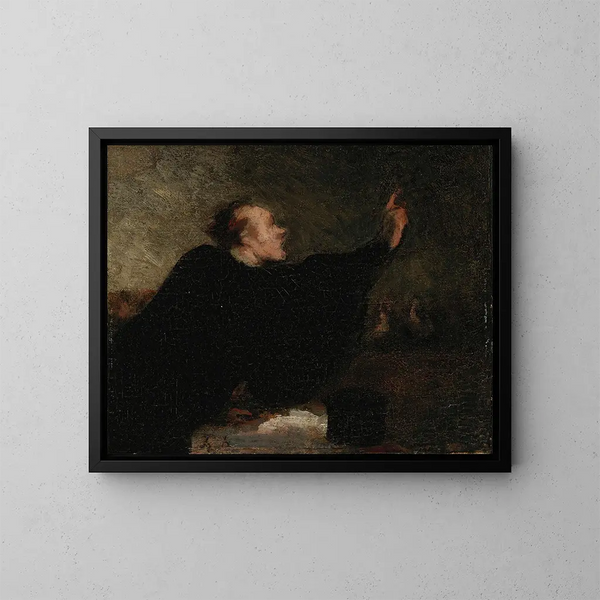 Avvocato che difende - Honoré Daumier — quadro incorniciato alla parete