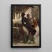 Devant la boutique del mercante di stampe - Honoré Daumier — quadro incorniciato alla parete