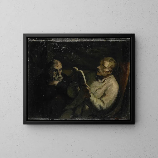La Lecture - Honoré Daumier — quadro incorniciato alla parete