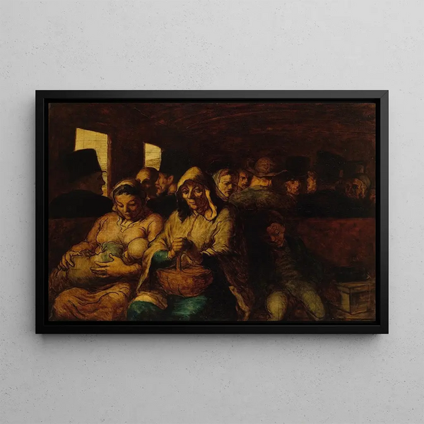 Le Wagon de Troisième Classe - Honoré Daumier — quadro incorniciato alla parete