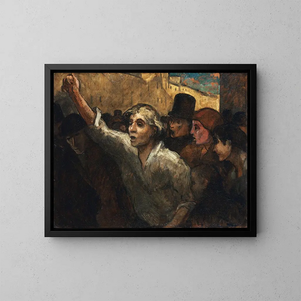 La Révolte - Honoré Daumier — quadro incorniciato alla parete