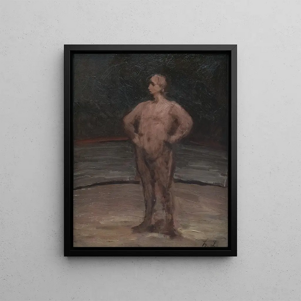 Il lottatore - Honoré Daumier — quadro incorniciato alla parete