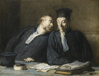 Due avvocati in conversazione - Honoré Daumier — vista dell’opera