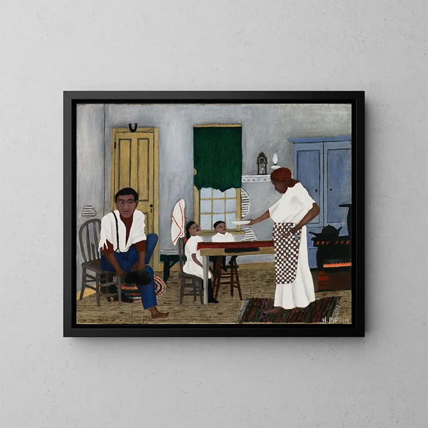 Colazione della domenica mattina - Horace Pippin — quadro incorniciato alla parete