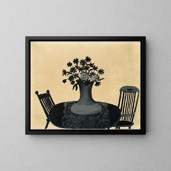 Tavolo e due sedie - Horace Pippin — quadro incorniciato alla parete