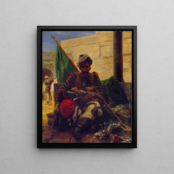 Un Bashi-Bazouk - Horace Vernet — quadro incorniciato alla parete