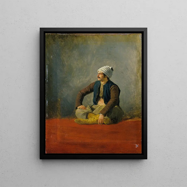 Un commerciante dell'Est - Horace Vernet — quadro incorniciato alla parete