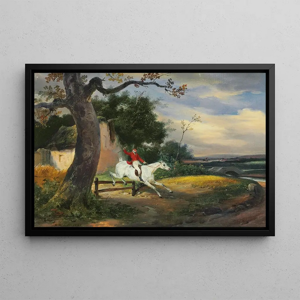 Par-dessus la clôture - Horace Vernet — quadro incorniciato alla parete