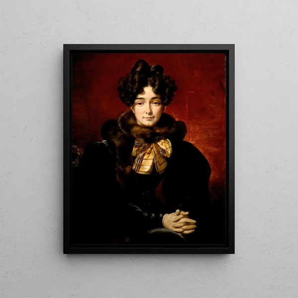 Ritratto di una dama - Horace Vernet — quadro incorniciato alla parete