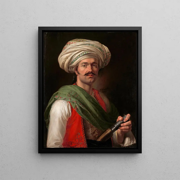 Ritratto di un mamelucco detto Roustam Raza - Horace Vernet — quadro incorniciato alla parete