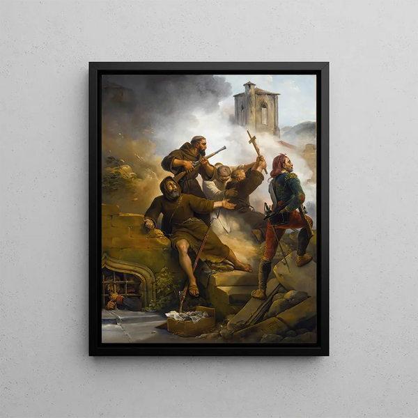 Il siège di Saragozza - Horace Vernet — quadro incorniciato alla parete