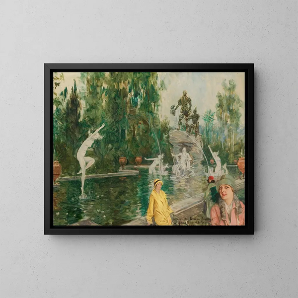 Schizzo per la fontana Balboa - Howard Chandler Christy — quadro incorniciato alla parete