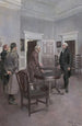 Thompson, le segretario del Congresso, annunciando a Washington a Mount Vernon la sua elezione a presidente - Howard Pyle — vista dell’opera