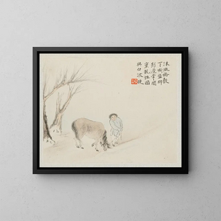 Hua Yan - A Man and a Horse by a Stream.webp