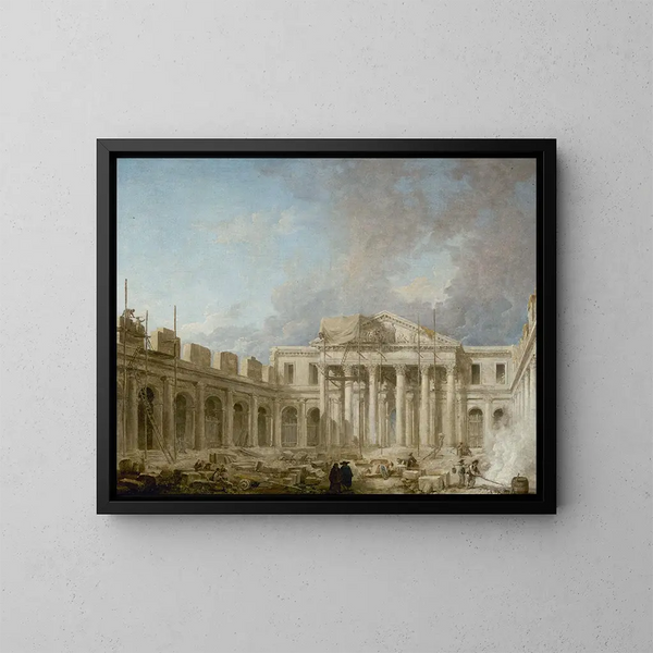 L'École de chirurgie en construction - Hubert Robert — quadro incorniciato alla parete