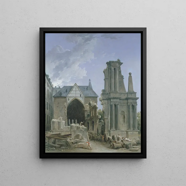 L'Église des Feuillants en démolition - Hubert Robert — quadro incorniciato alla parete