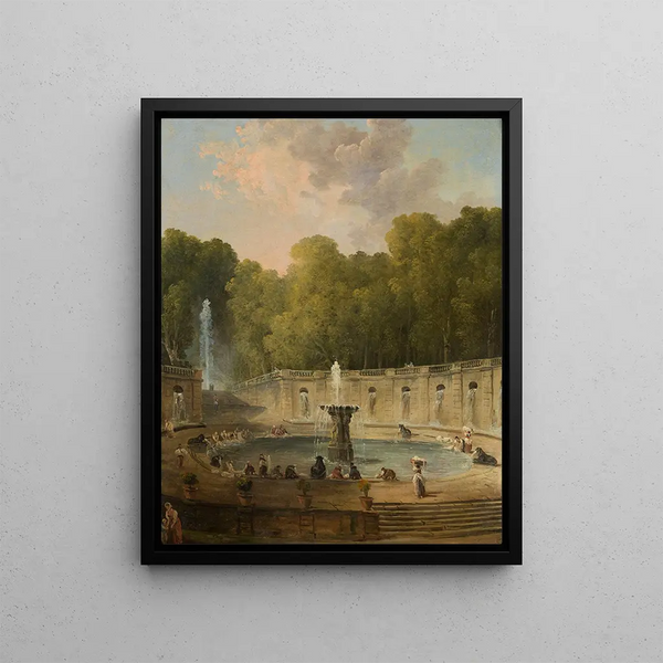 Lavandières dans un parc - Hubert Robert — quadro incorniciato alla parete