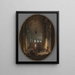 La colonnade di San Pietro a Roma durante il conclave - Hubert Robert — quadro incorniciato alla parete