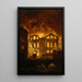 L'incendio all'Opera del Palais-Royal - Hubert Robert — quadro incorniciato alla parete