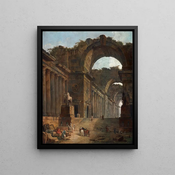 Le Fontane - Hubert Robert — quadro incorniciato alla parete