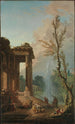 Le Portique d'un manoir de campagne - Hubert Robert — vista dell’opera