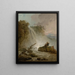 Cascata con disegnatore - Hubert Robert — quadro incorniciato alla parete