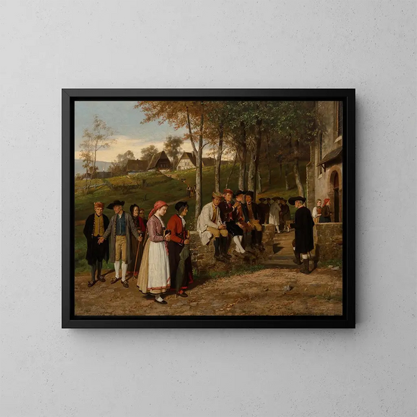 Andare in chiesa - Hubert Salentin — quadro incorniciato alla parete