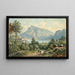 Vista del Monastero di Mondsee e della Drachenwand - Hubert Sattler — quadro incorniciato alla parete