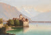Vista sul castello di Chillon sul lago di Ginevra - Hubert Sattler — vista dell’opera