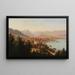Vista della città di Bregenz - Hubert Sattler — quadro incorniciato alla parete