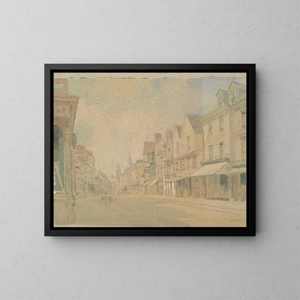 Scène di strada in Inghilterra - Hugh Bellingham-Smith — quadro incorniciato alla parete