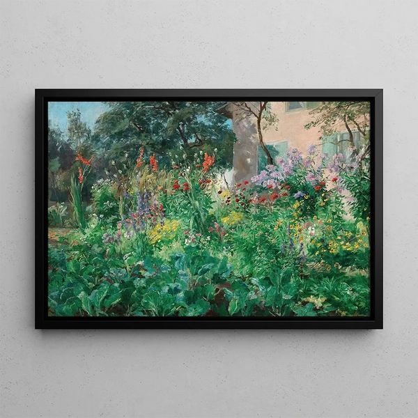 Giardino contadino - Hugo Charlemont — quadro incorniciato alla parete