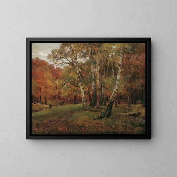 La rovina Starhemberg nella valle di Piestingtal - Hugo Charlemont — quadro incorniciato alla parete