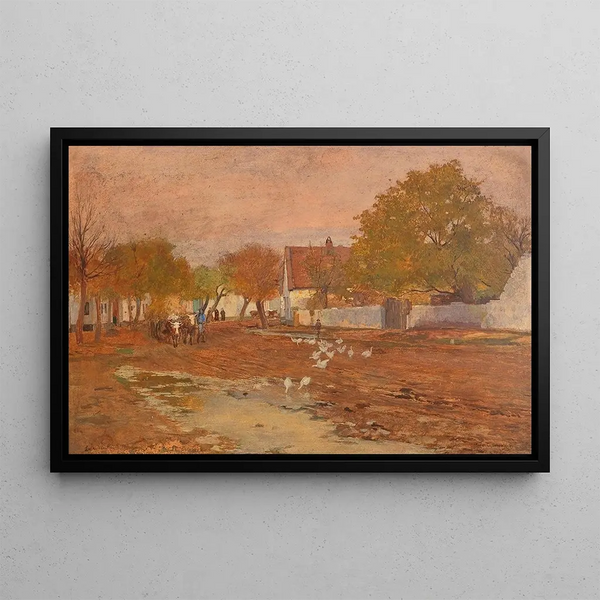 Rue de village - Hugo Charlemont — quadro incorniciato alla parete