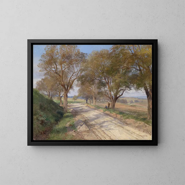Strada di campagna vicino a Plankenberg - Hugo Darnaut — quadro incorniciato alla parete