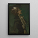 Ritratto in verde di Mademoiselle Olga Hess - Hugo Freiherr von Habermann — quadro incorniciato alla parete